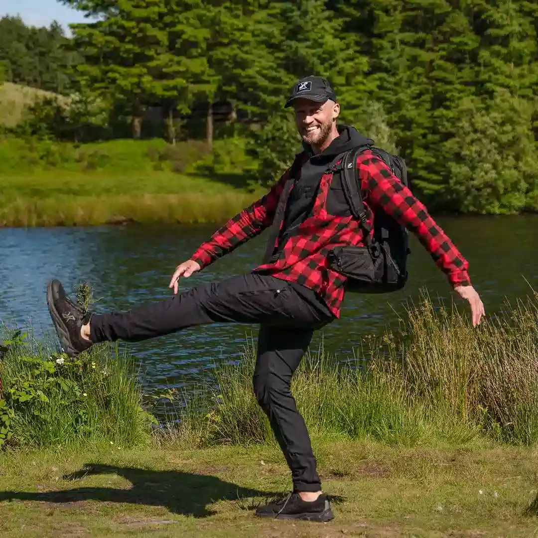 Adrenaline Outdoor Jeans för män, svarta