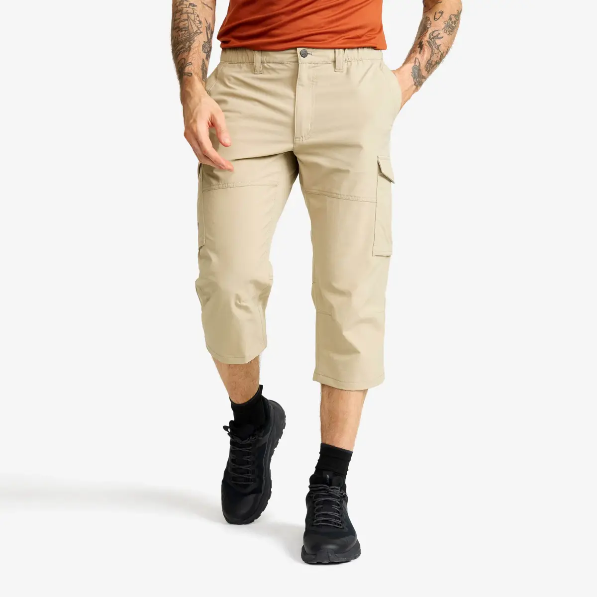 Adventure 3/4 Cargo Stretch Pants Men Aluminium