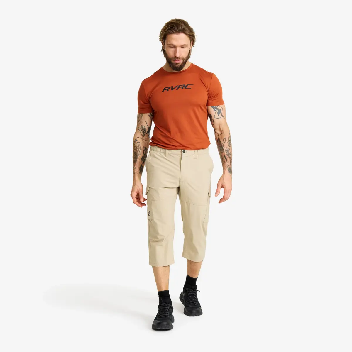 Adventure 3/4 Cargo Stretch Pants Men Aluminium