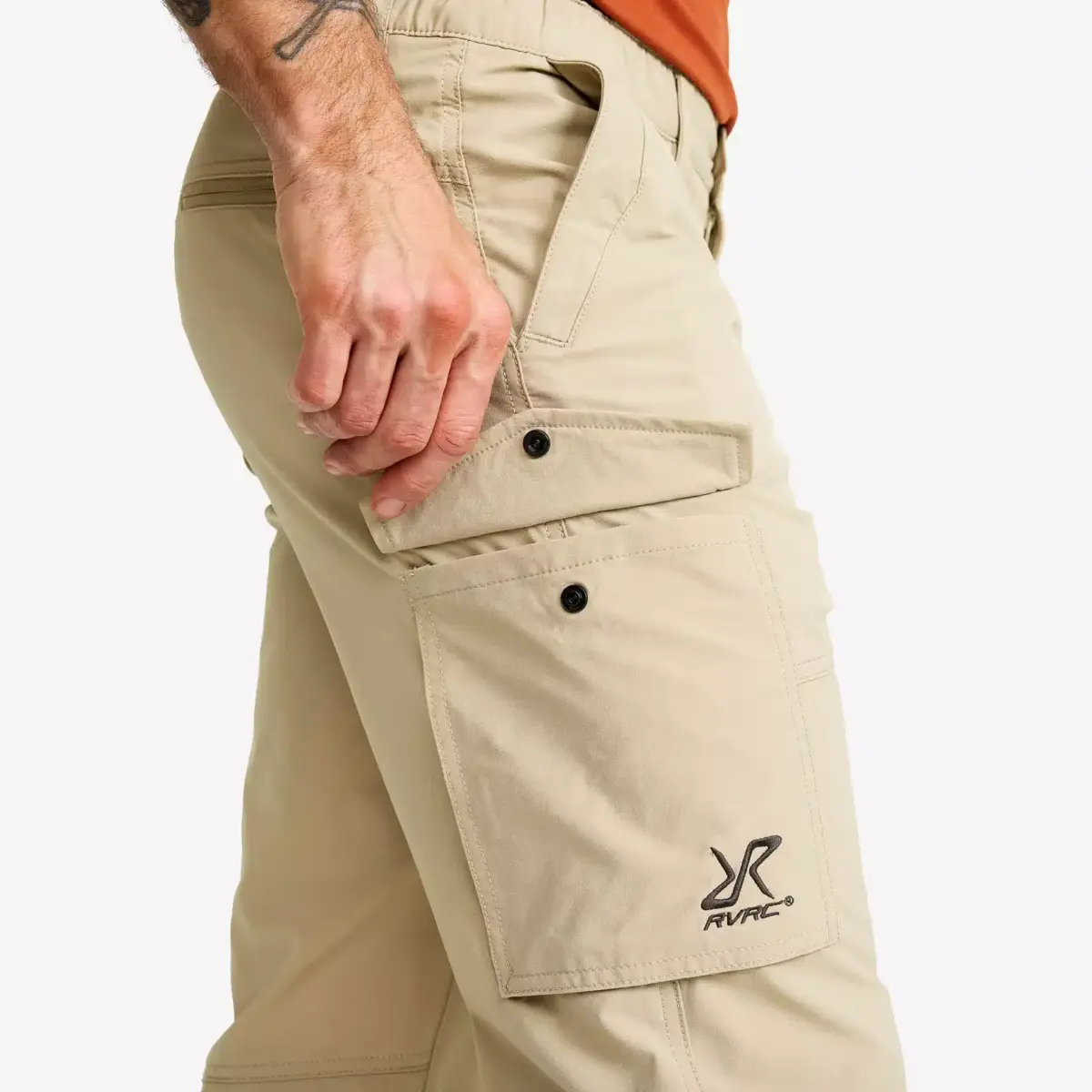 Adventure 3/4 Cargo Stretch Pants Men Aluminium Adventure 3/4 Cargo Stretch Pants Men Aluminium