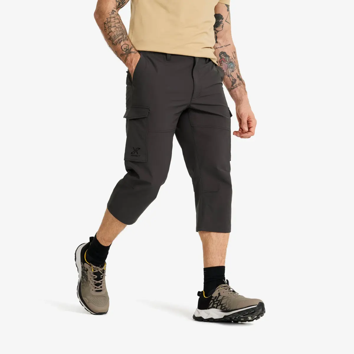 Adventure 3/4 Cargo Stretch Pants Men Anthracite