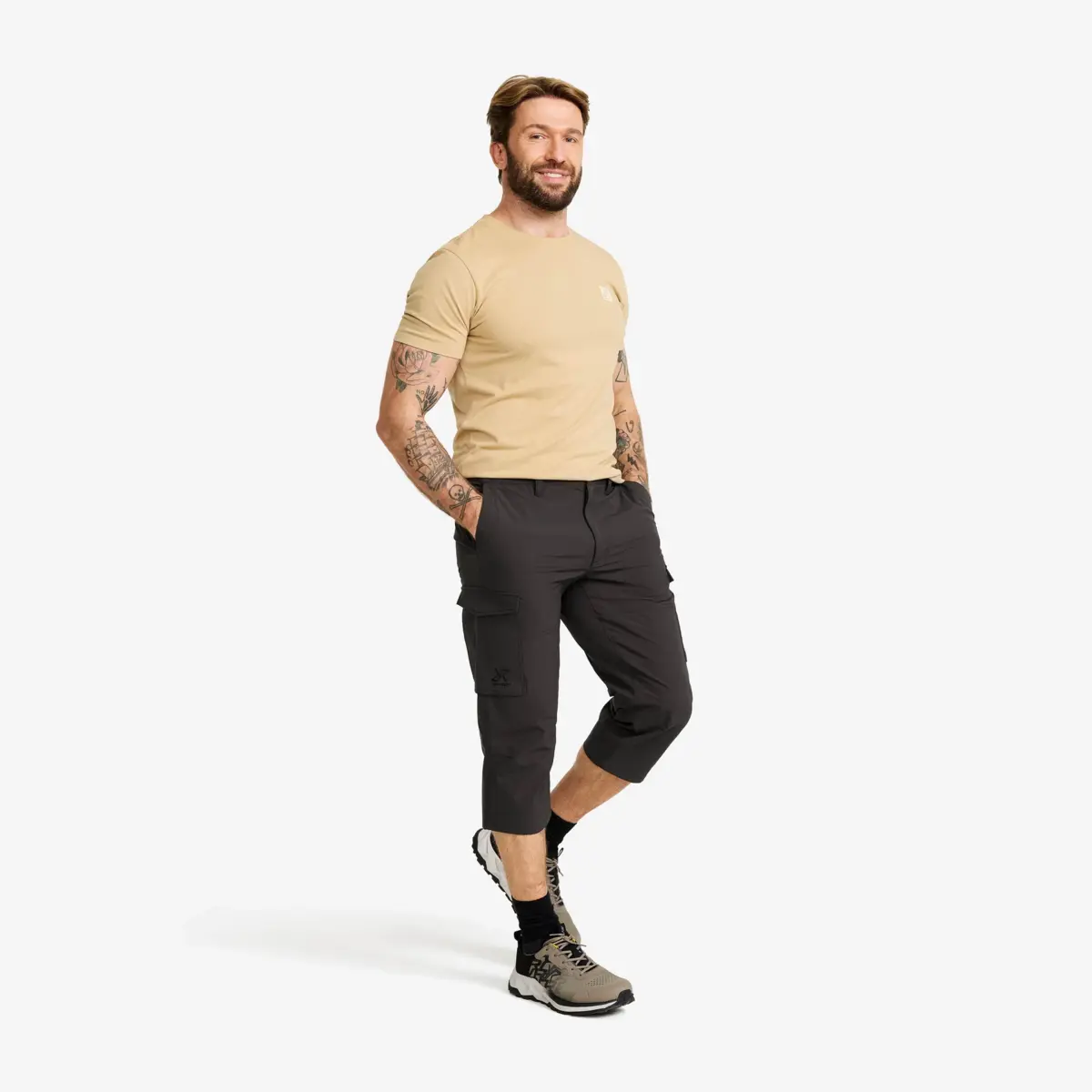 Adventure 3/4 Cargo Stretch Pants Men Anthracite