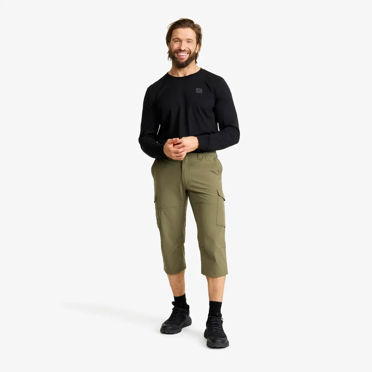 Adventure 3/4 Cargo Stretch Pants Men Kalamata