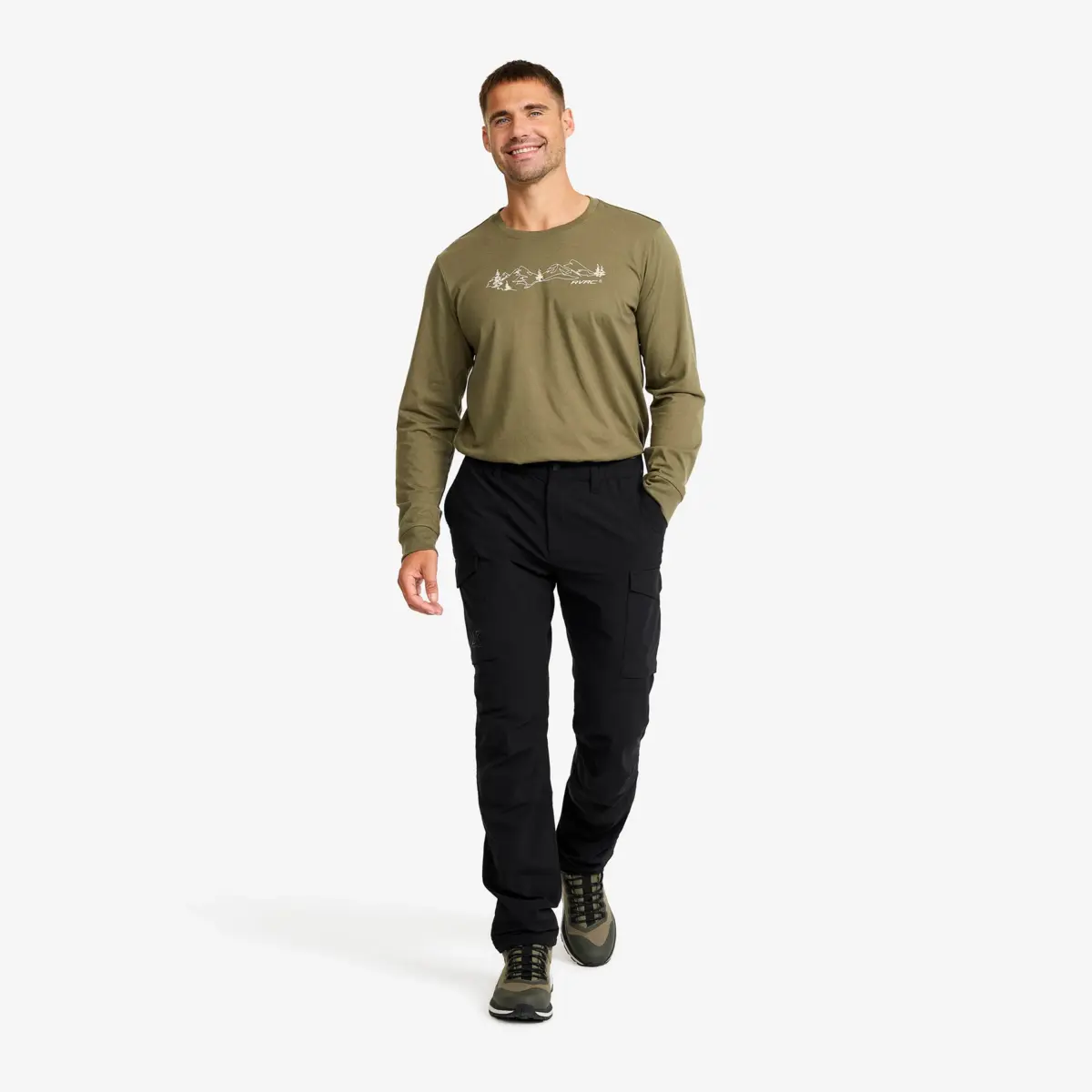 Adventure Cargo Stretch Pants Men Black