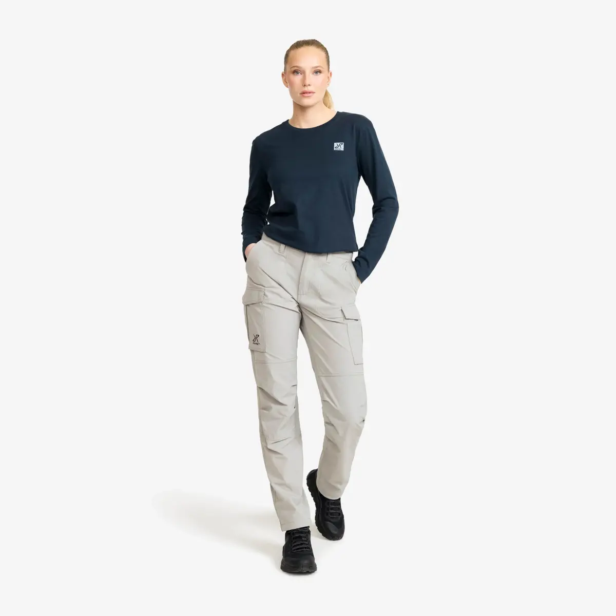 Adventure Cargo Stretch Pants Women Limestone Grey