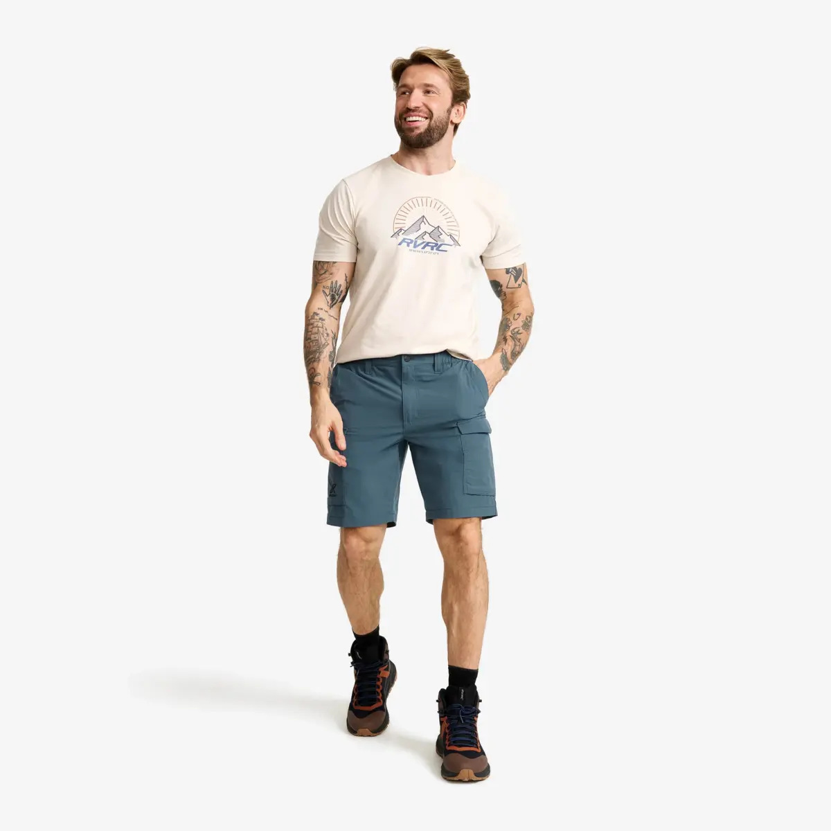Adventure Cargo Stretch Shorts Men Orion Blue