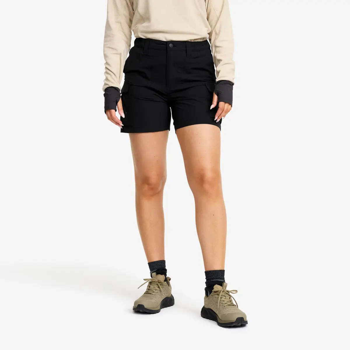 Adventure Cargo Stretch Shorts Women Black