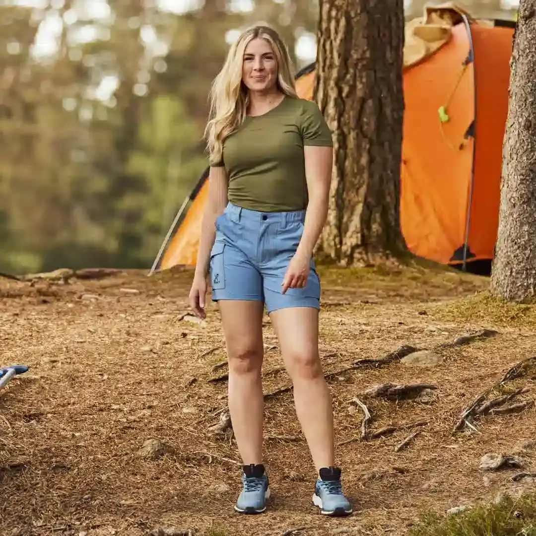 Adventure Cargo Stretch Shorts Women Captain’s Blue/Peyote