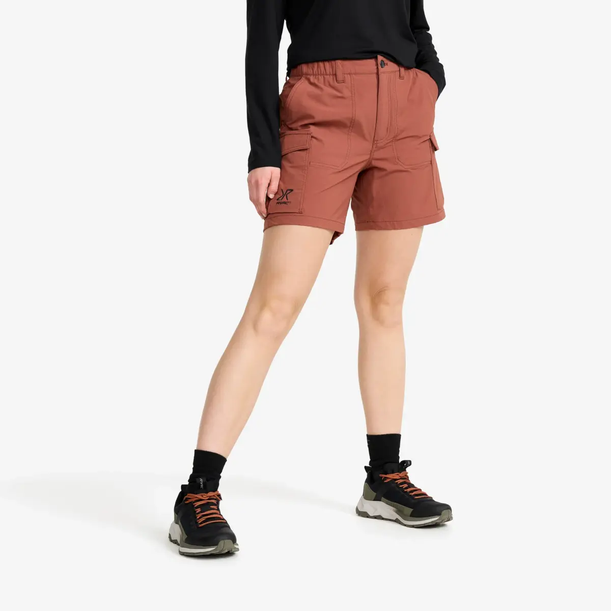 Adventure Cargo Stretch Shorts Women Pink Mahogany