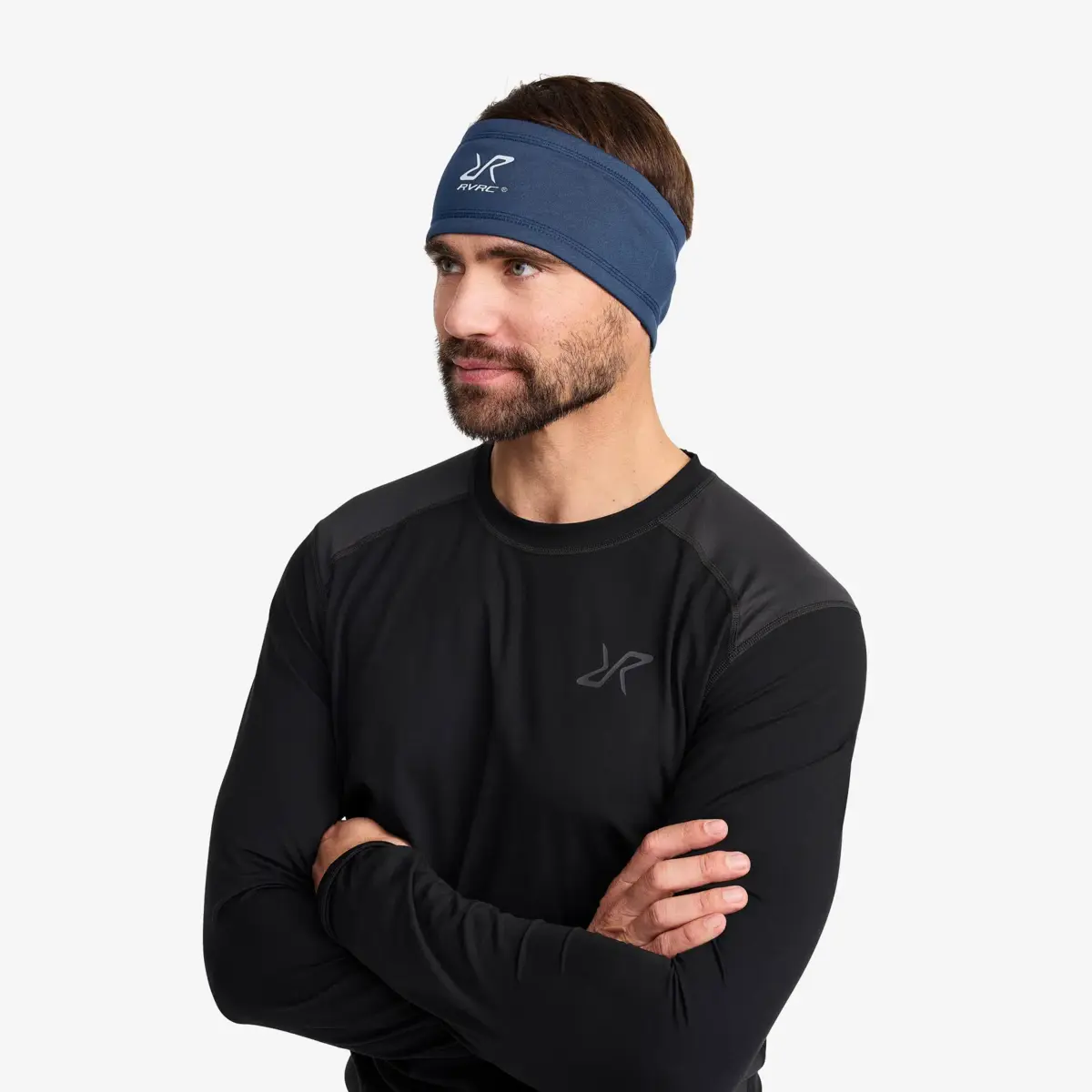 Aktivt pannband  Marinblå