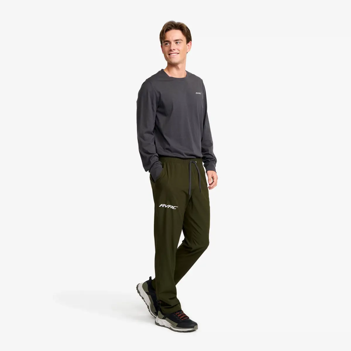 Athletic Lightweight Pants Men Rosin Green