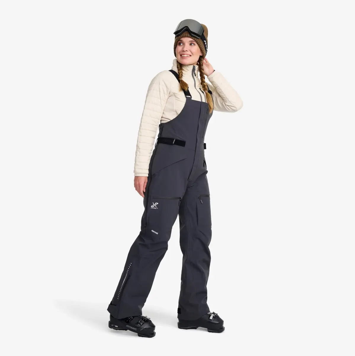 Atlas 3L Ski Bib Pants Women Anthracite
