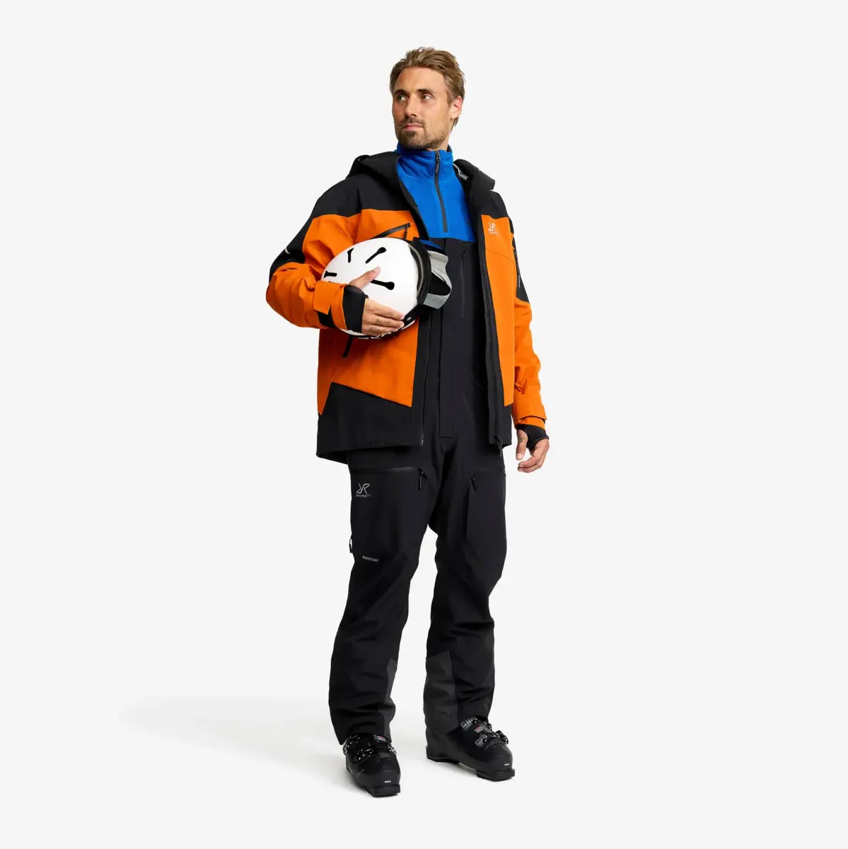 Atlas 3L skidbyxor med hängslen för herr, svarta Atlas 3L skidbyxor med hängslen för herr, svarta