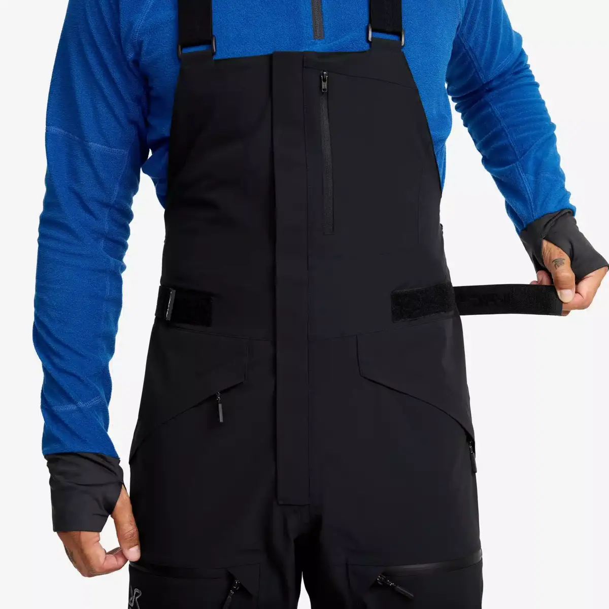 Atlas 3L skidbyxor med hängslen för herr, svarta Atlas 3L skidbyxor med hängslen för herr, svarta