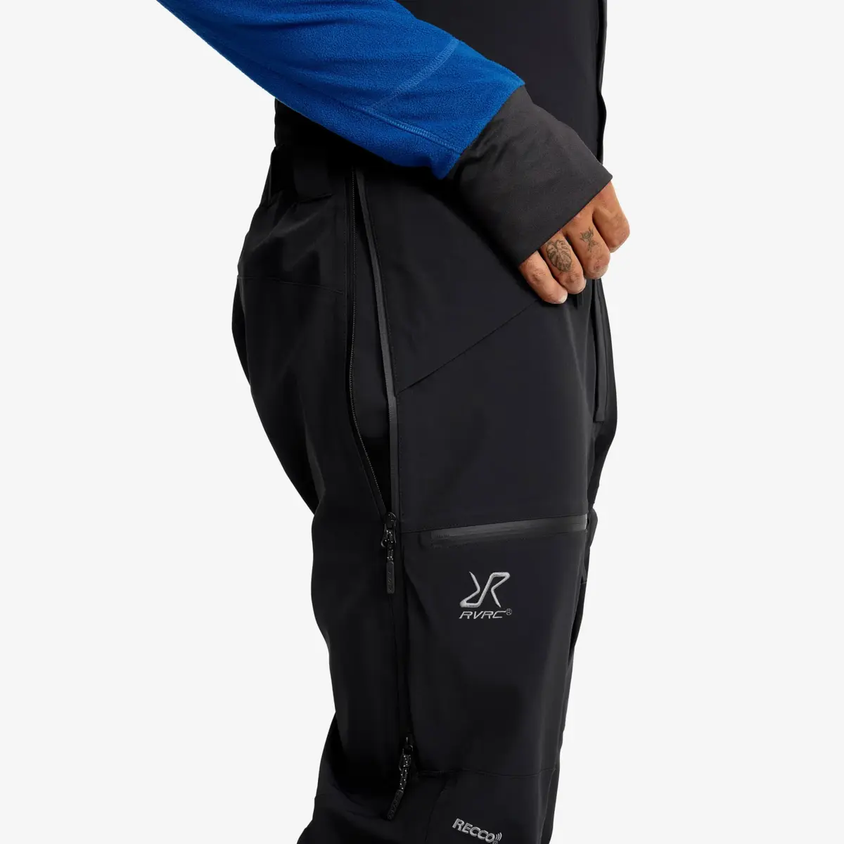 Atlas 3L skidbyxor med hängslen för herr, svarta Atlas 3L skidbyxor med hängslen för herr, svarta