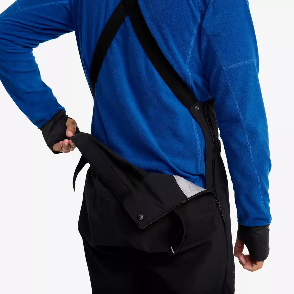 Atlas 3L skidbyxor med hängslen för herr, svarta Atlas 3L skidbyxor med hängslen för herr, svarta