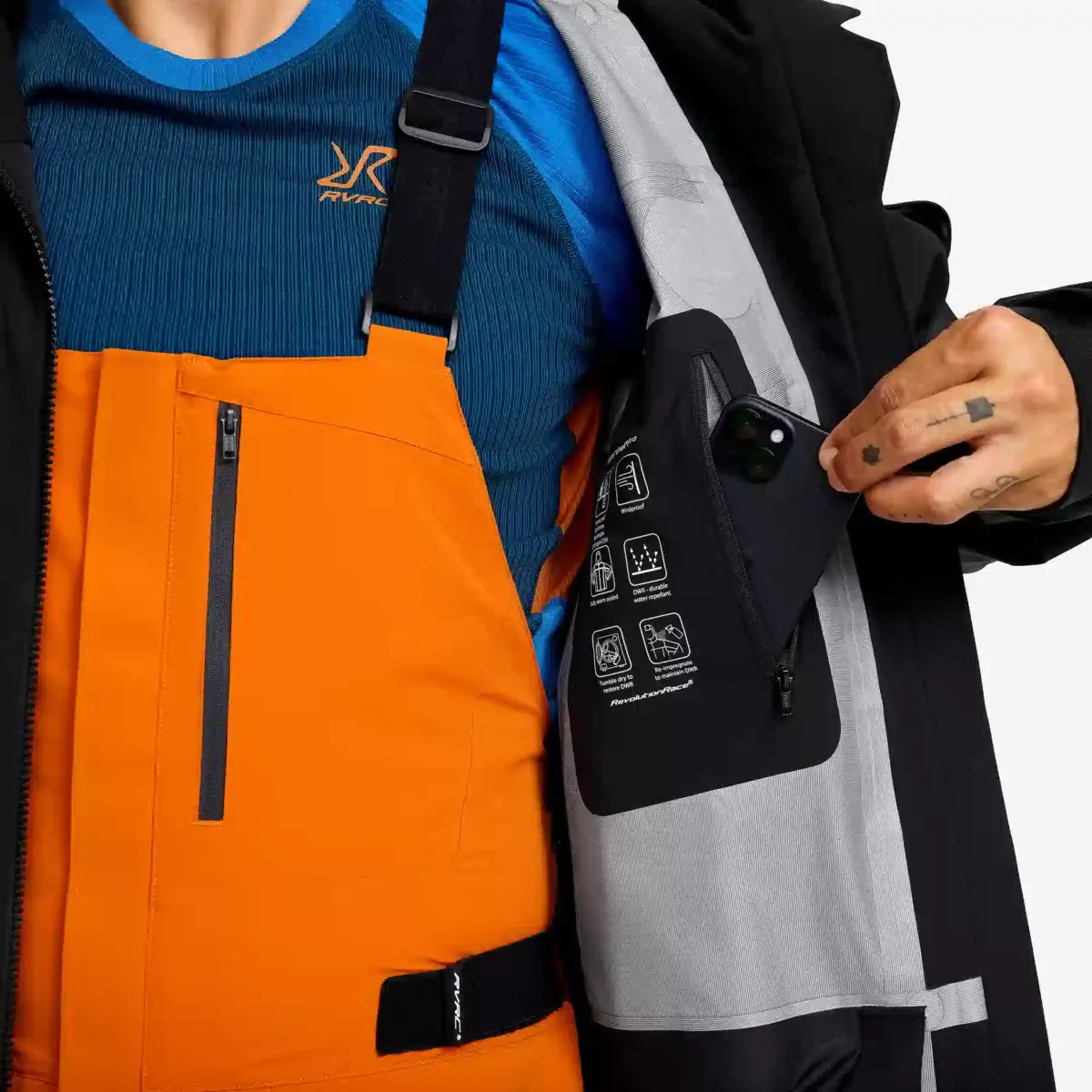 Atlas 3L skidjacka för herr, svart Atlas 3L skidjacka för herr, svart