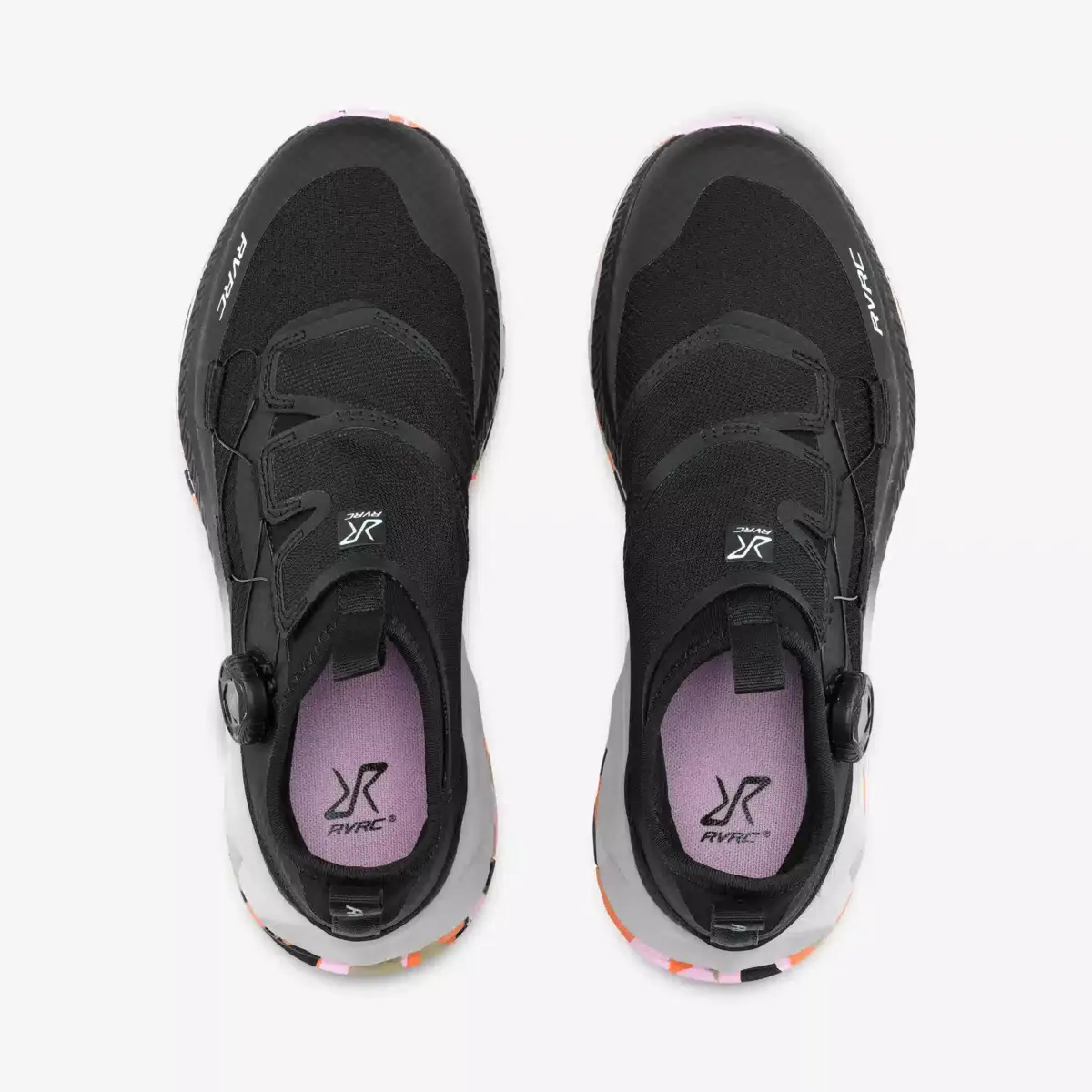 Bekväma promenadskor för damer, svarta/rosa Bekväma promenadskor för damer, svarta/rosa