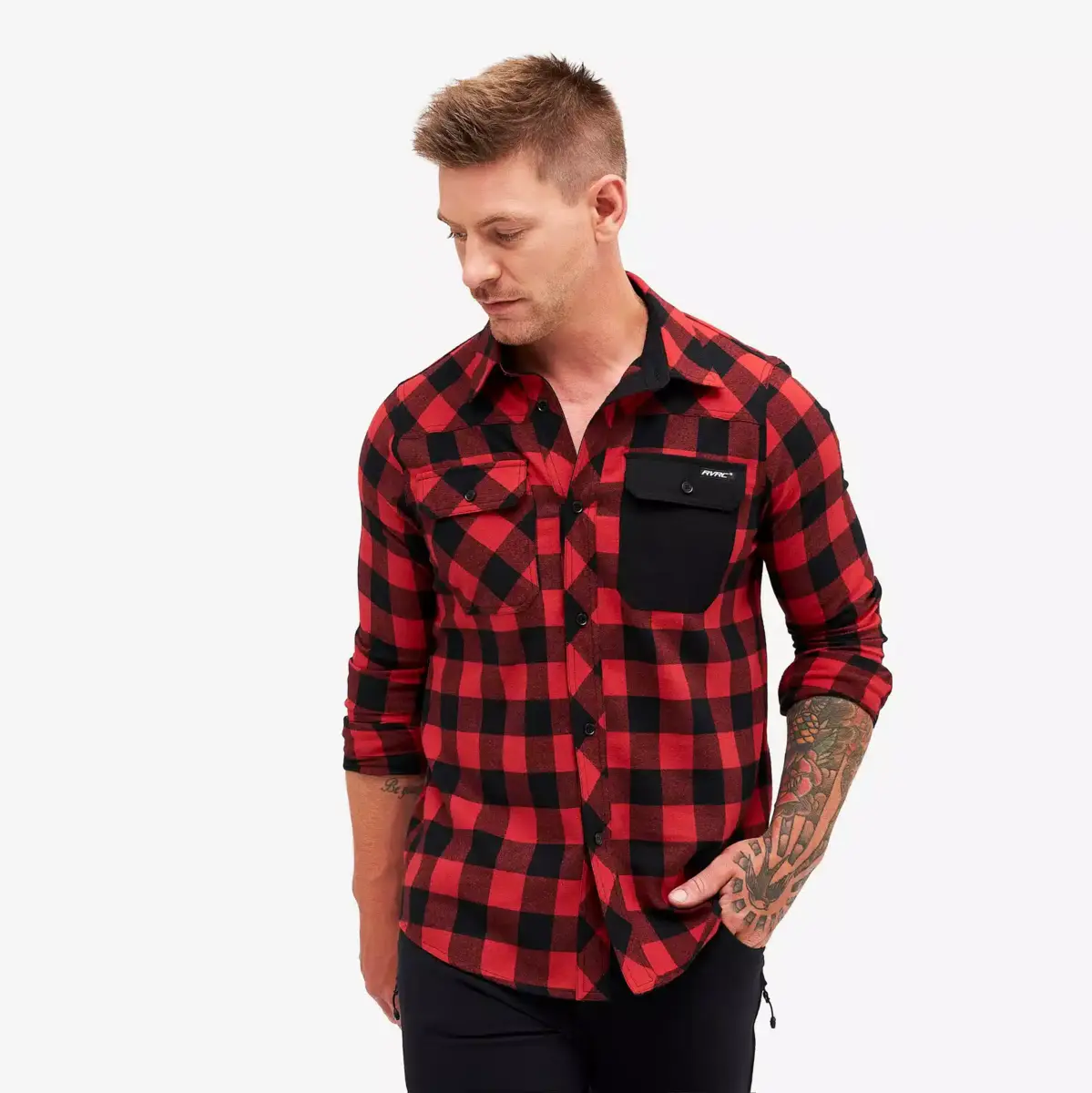 Campfire Shirt Men Black/Dark Red
