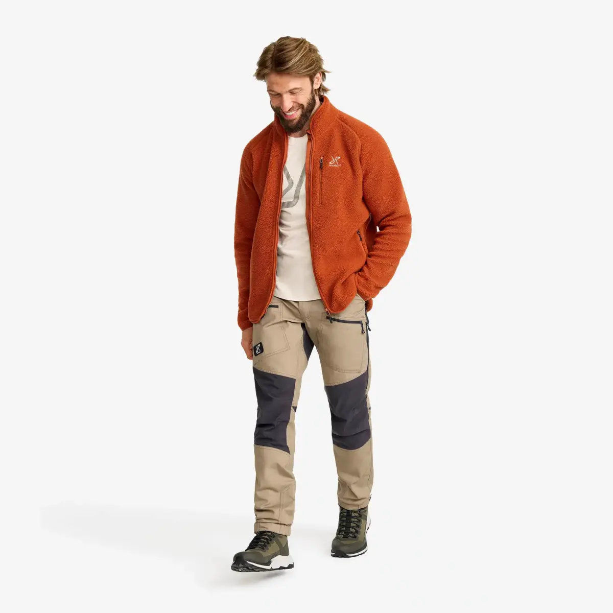 Canyon Full-zip Pile Fleece för män, terrakottabrun Canyon Full-zip Pile Fleece för män, terrakottabrun