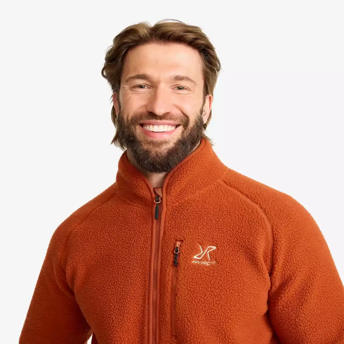 Canyon Full-zip Pile Fleece för män, terrakottabrun Canyon Full-zip Pile Fleece för män, terrakottabrun