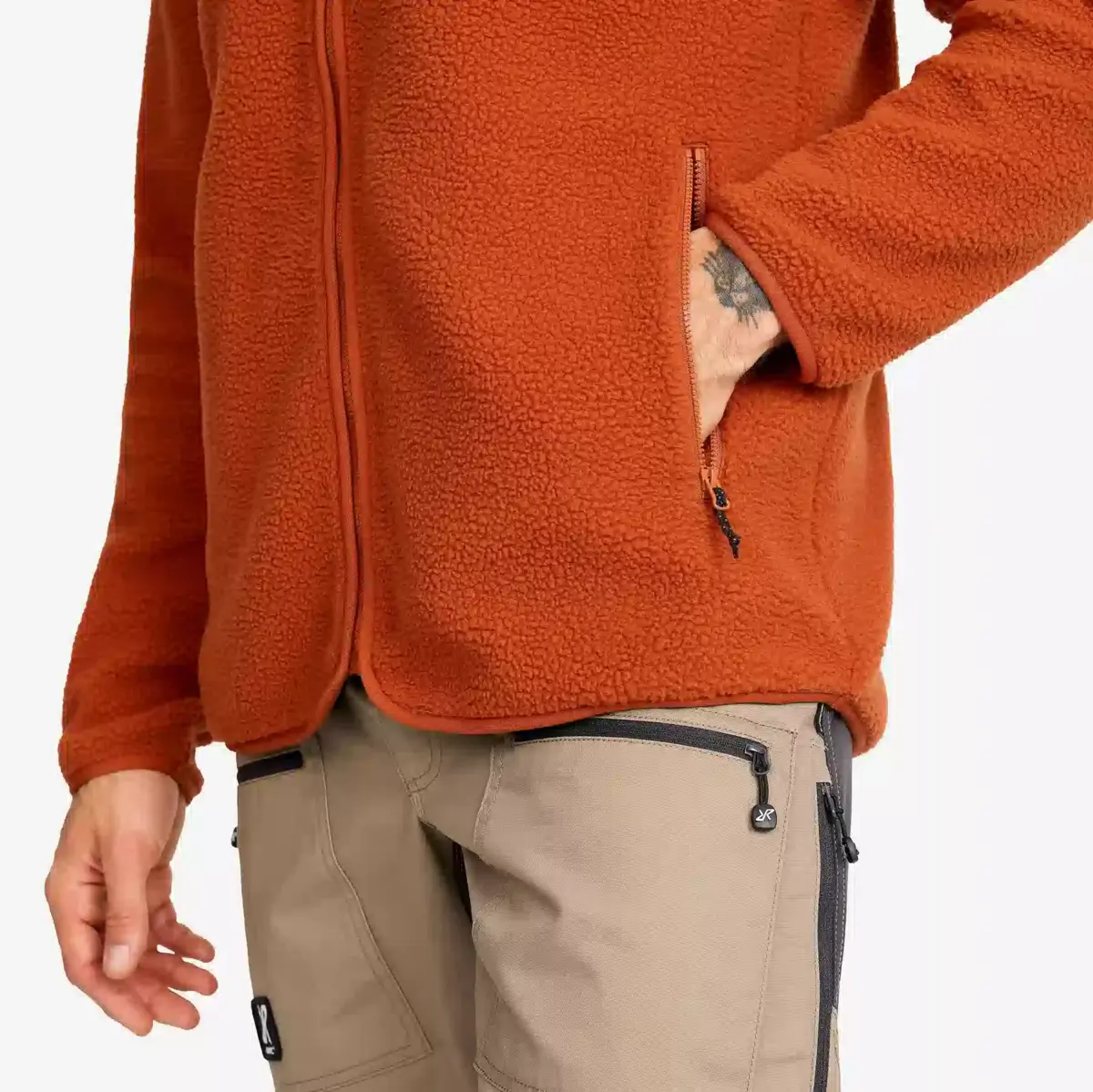 Canyon Full-zip Pile Fleece för män, terrakottabrun Canyon Full-zip Pile Fleece för män, terrakottabrun