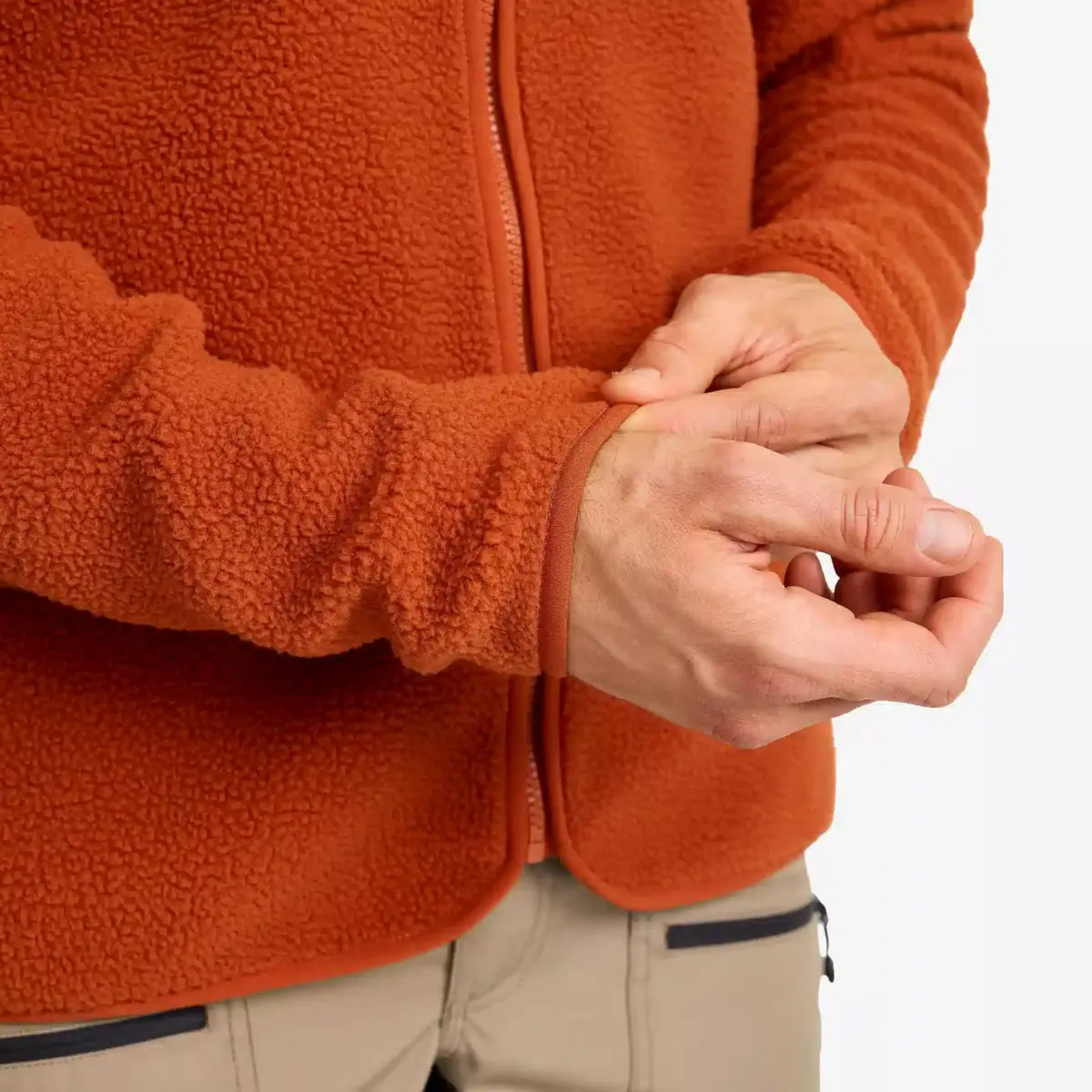 Canyon Full-zip Pile Fleece för män, terrakottabrun Canyon Full-zip Pile Fleece för män, terrakottabrun