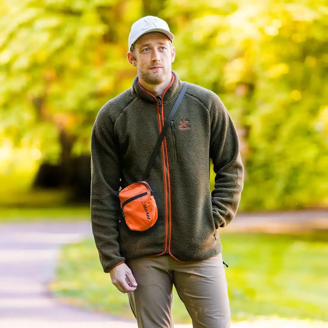 Canyon Full-zip Pile Fleece Herr Forest Night/Rusty Orange