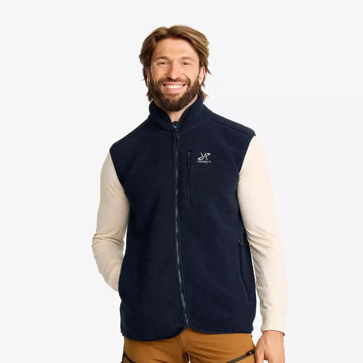 Canyon Full-zip Pile Fleece Vest Men Navy