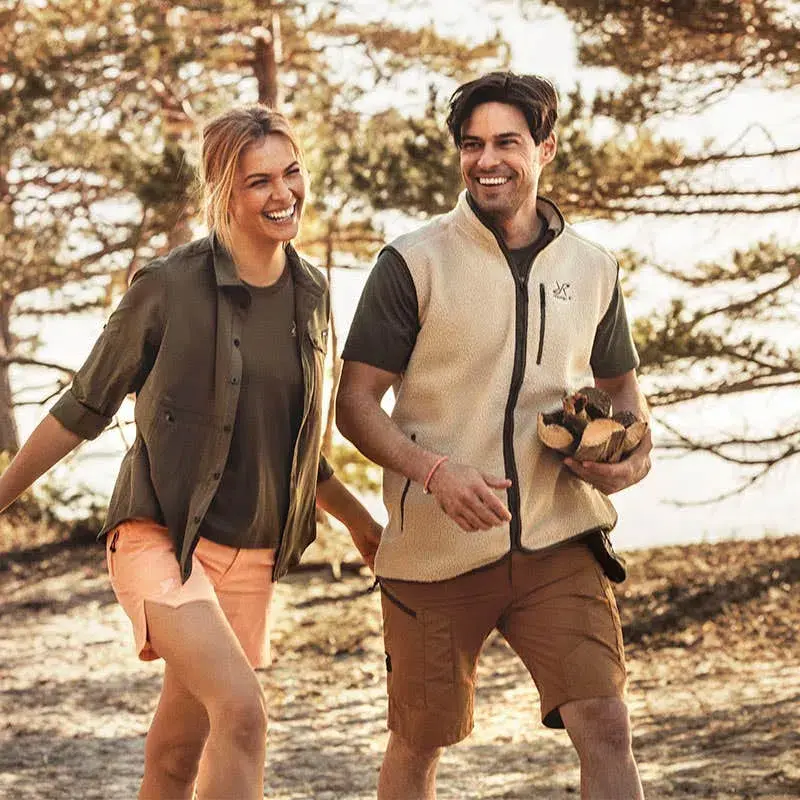 Canyon Full-zip Pile Fleece Vest Men Peyote/Thyme