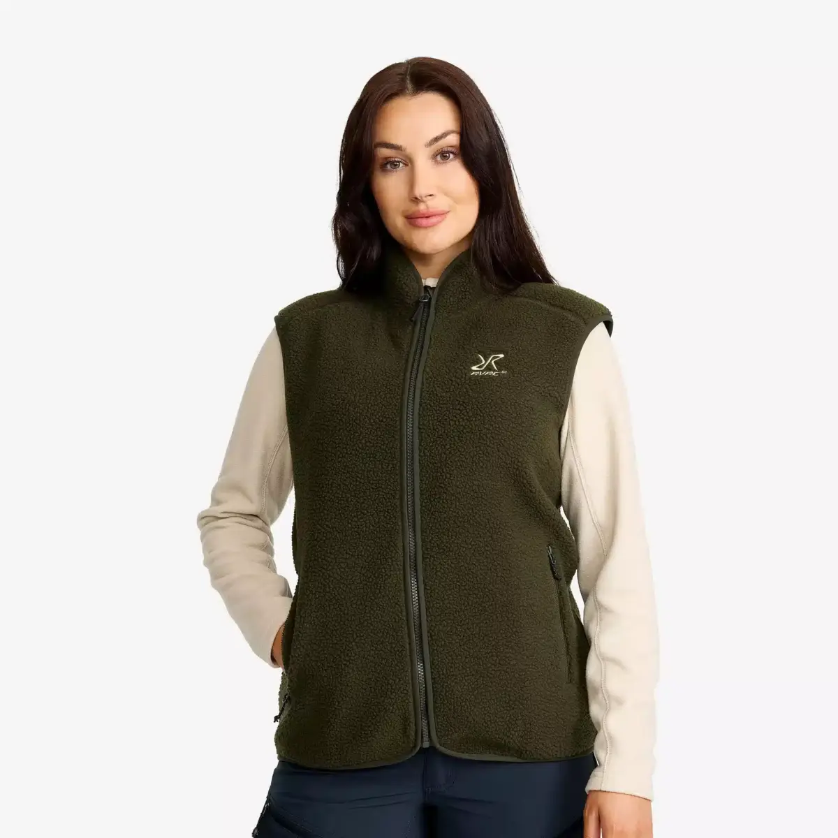 Canyon Full-zip Pile Fleece Vest Women Forest Night