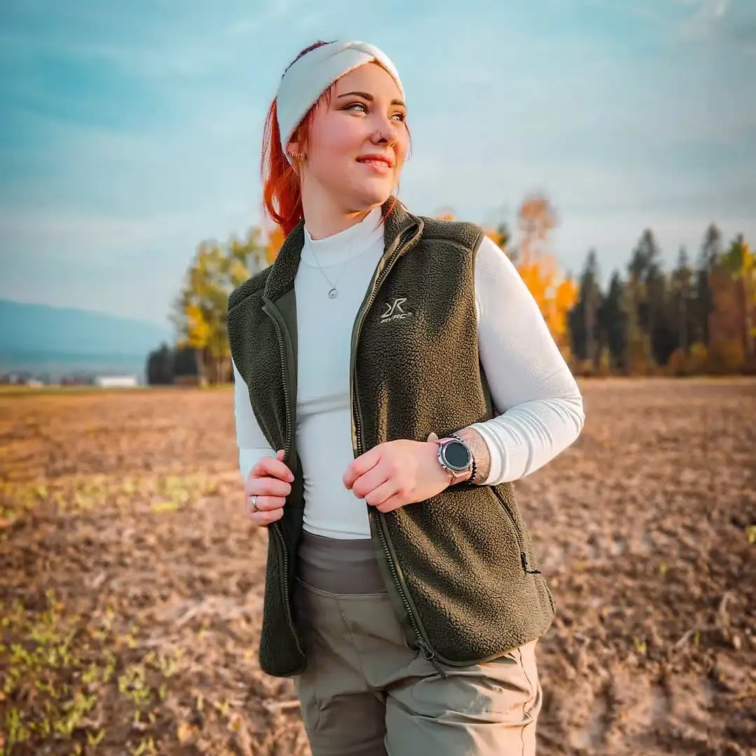 Canyon Full-zip Pile Fleece Vest Women Forest Night