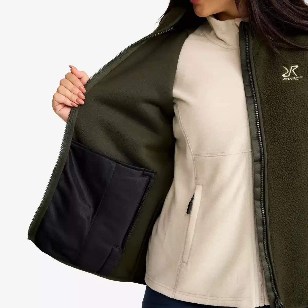 Canyon Full-zip Pile Fleece Vest Women Forest Night Canyon Full-zip Pile Fleece Vest Women Forest Night