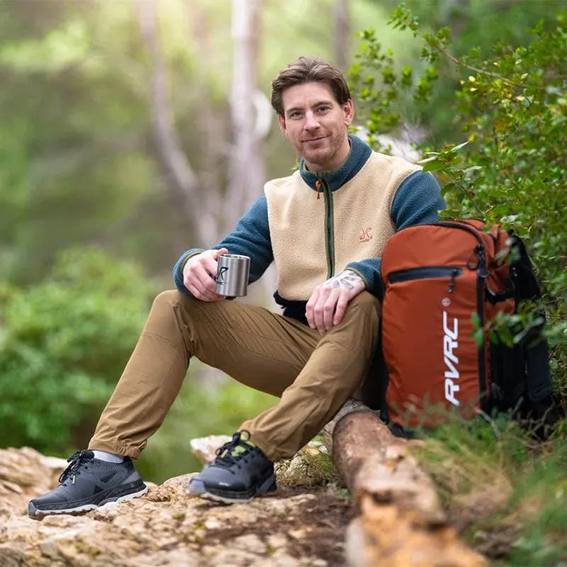 Canyon Half-zip Pile Fleece för män Orion Blue/Safari Beige