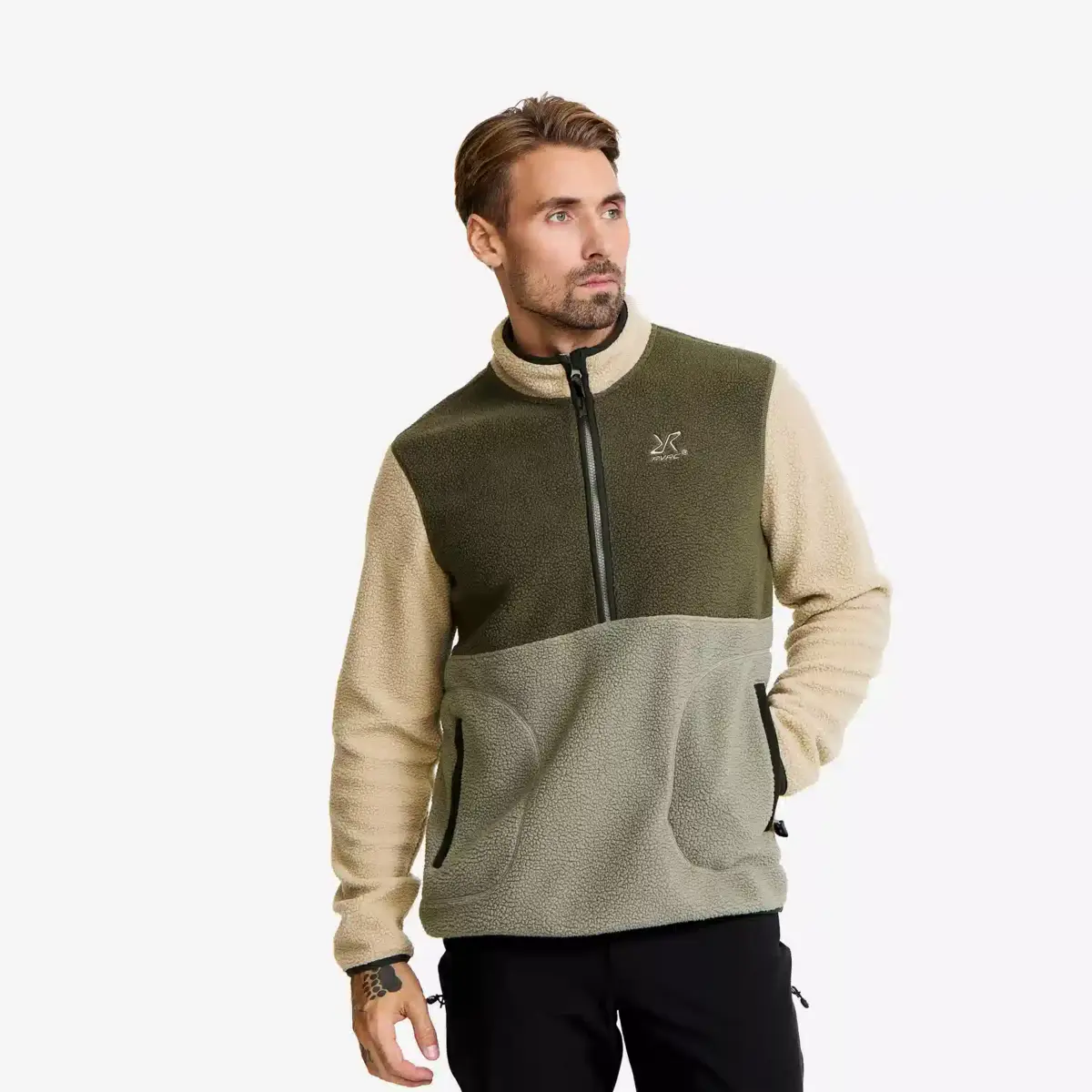 Canyon Half-zip Pile Fleece Men Grape Leaf/Eucalyptus