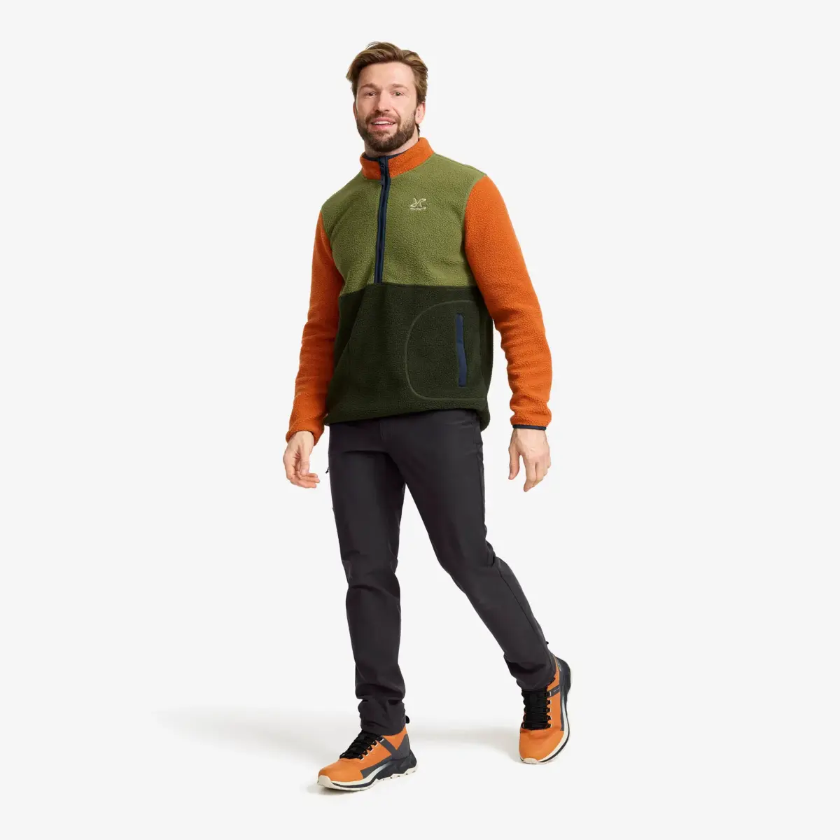 Canyon Half-zip Pile Fleece Men Terracotta Brown/Cypress