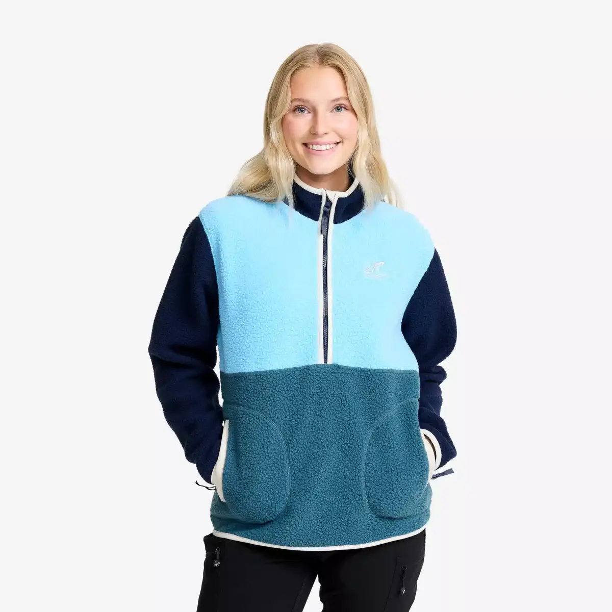 Canyon halvzipad fleecetröja för damer marinblå/alaskablå