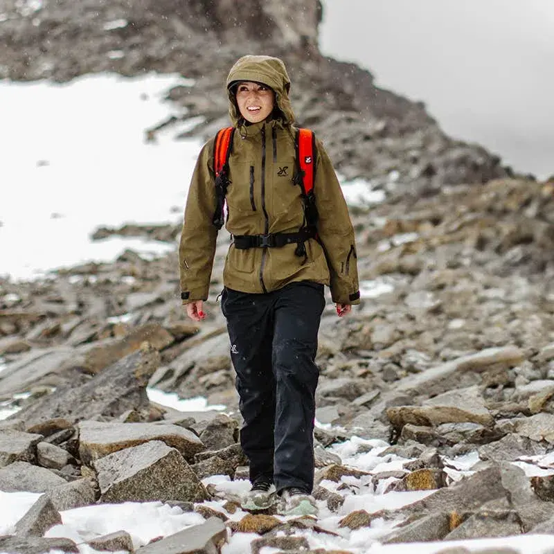 cyclone 3l shell jacket women dark olive 2 - Cyclone 3L Shell Jacket Women Dark Olive