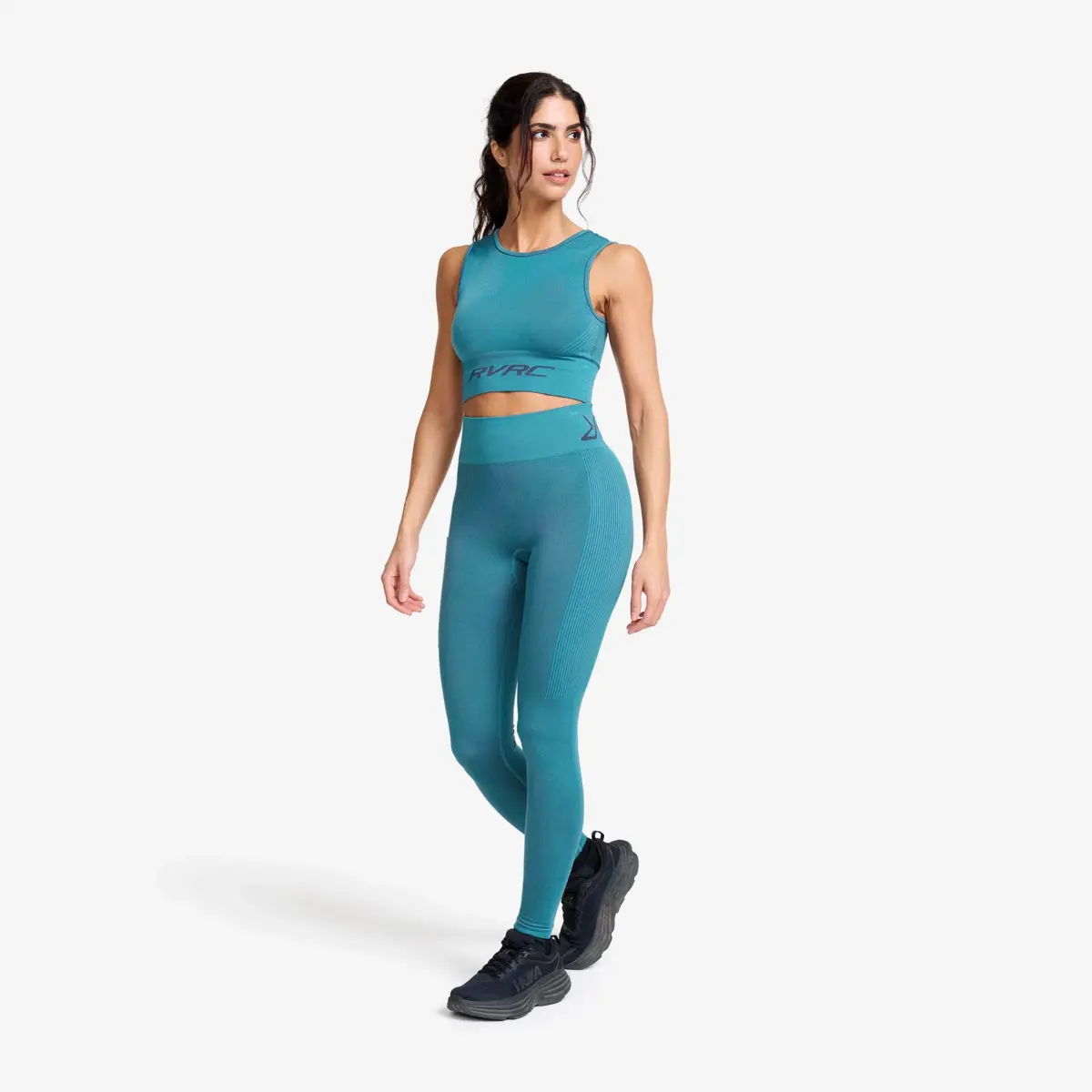 Descent Seamless Crop Top Women Blue Ashes