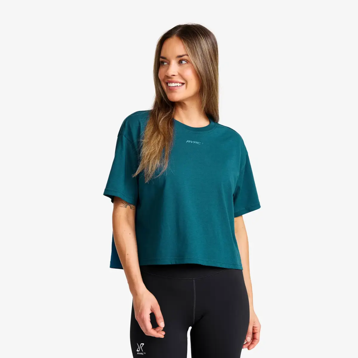 Easy Cropped T-shirt Women Legion Blue