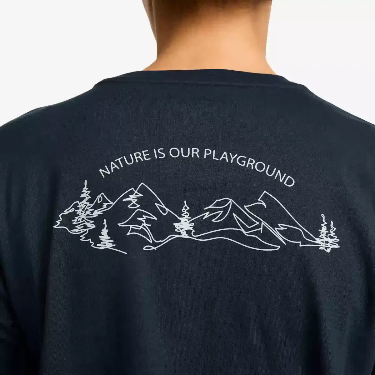 Easy Graphic Landscape Lines långärmad T-shirt för kvinnor, blåbär Easy Graphic Landscape Lines långärmad T-shirt för kvinnor, blåbär