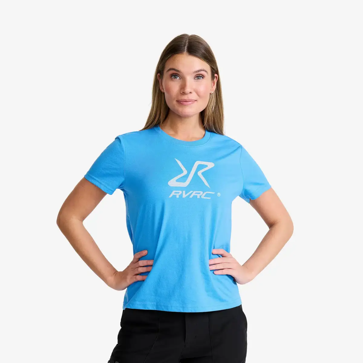 Easy Graphic Logo T-shirt för damer, azurblå