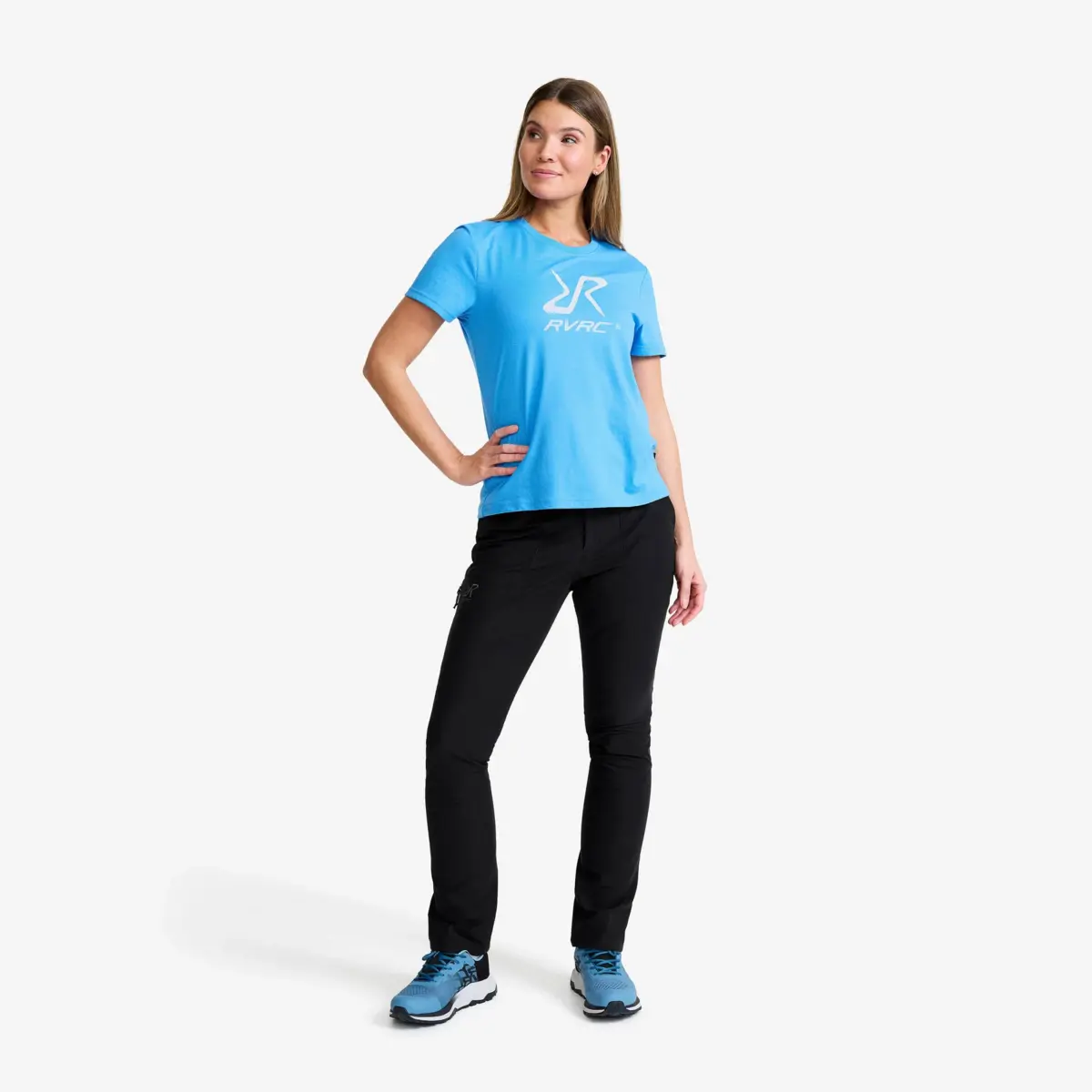 Easy Graphic Logo T-shirt för damer, azurblå