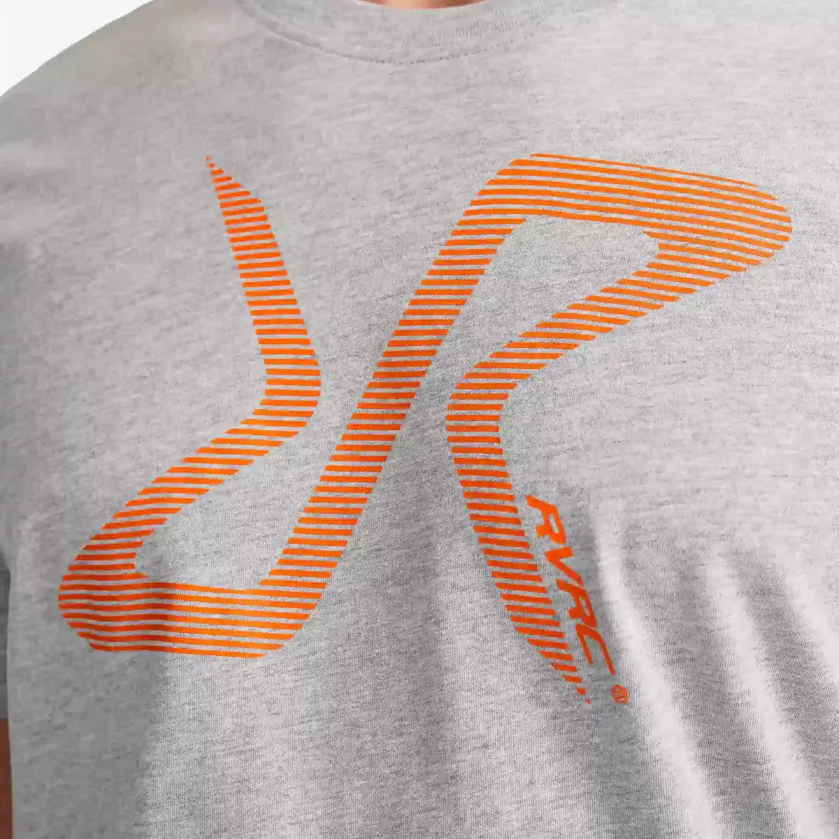 Easy Graphic Logo T-shirt för män, grå melange/orange Easy Graphic Logo T-shirt för män, grå melange/orange