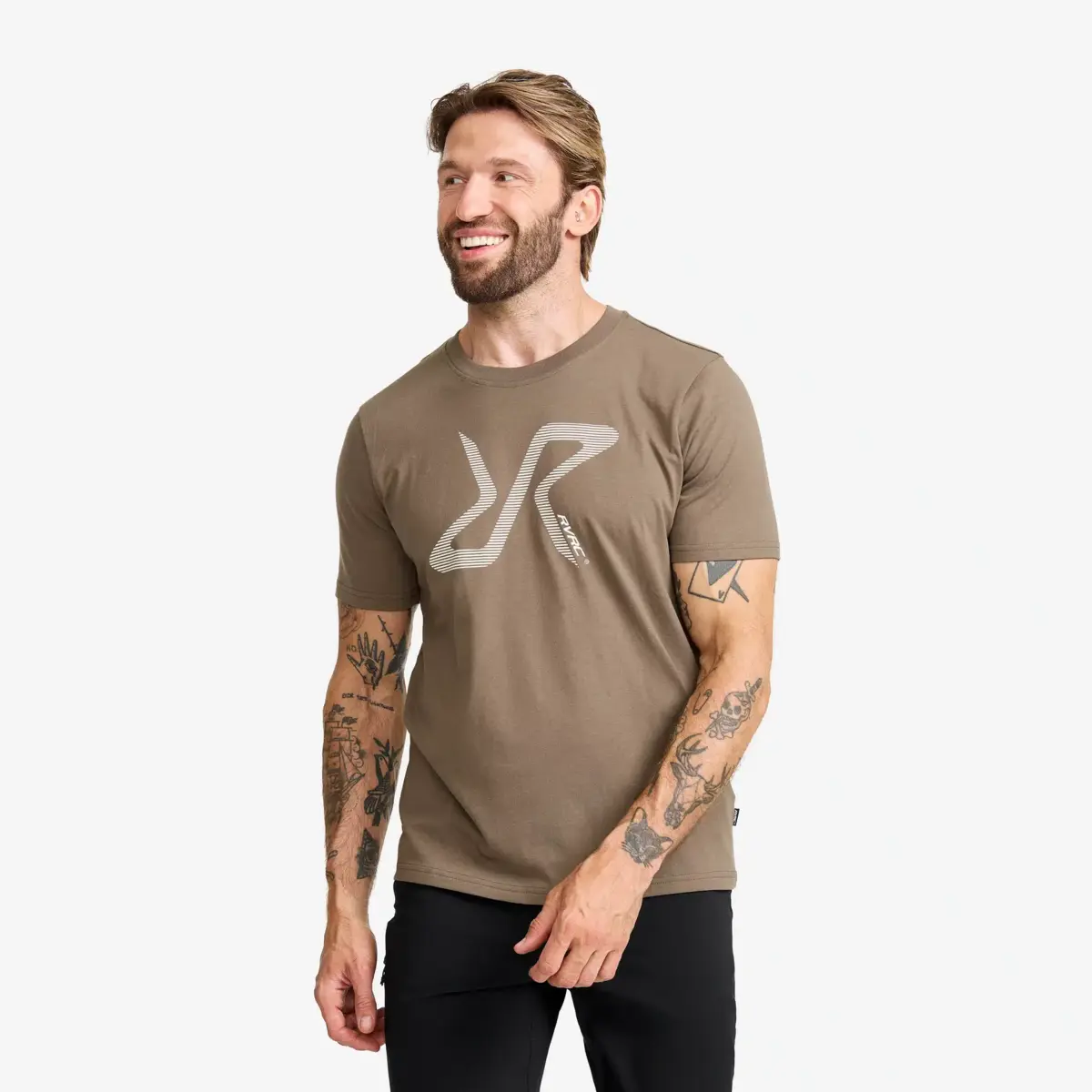Easy Graphic Logo T-shirt för män Morel Grey