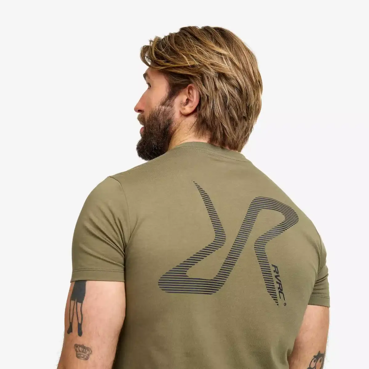 Easy Graphic Logo T-shirt Slim Fit Men Burnt Olive