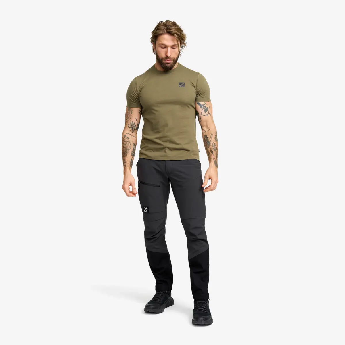 Easy Graphic Logo T-shirt Slim Fit Men Burnt Olive Easy Graphic Logo T-shirt Slim Fit Men Burnt Olive