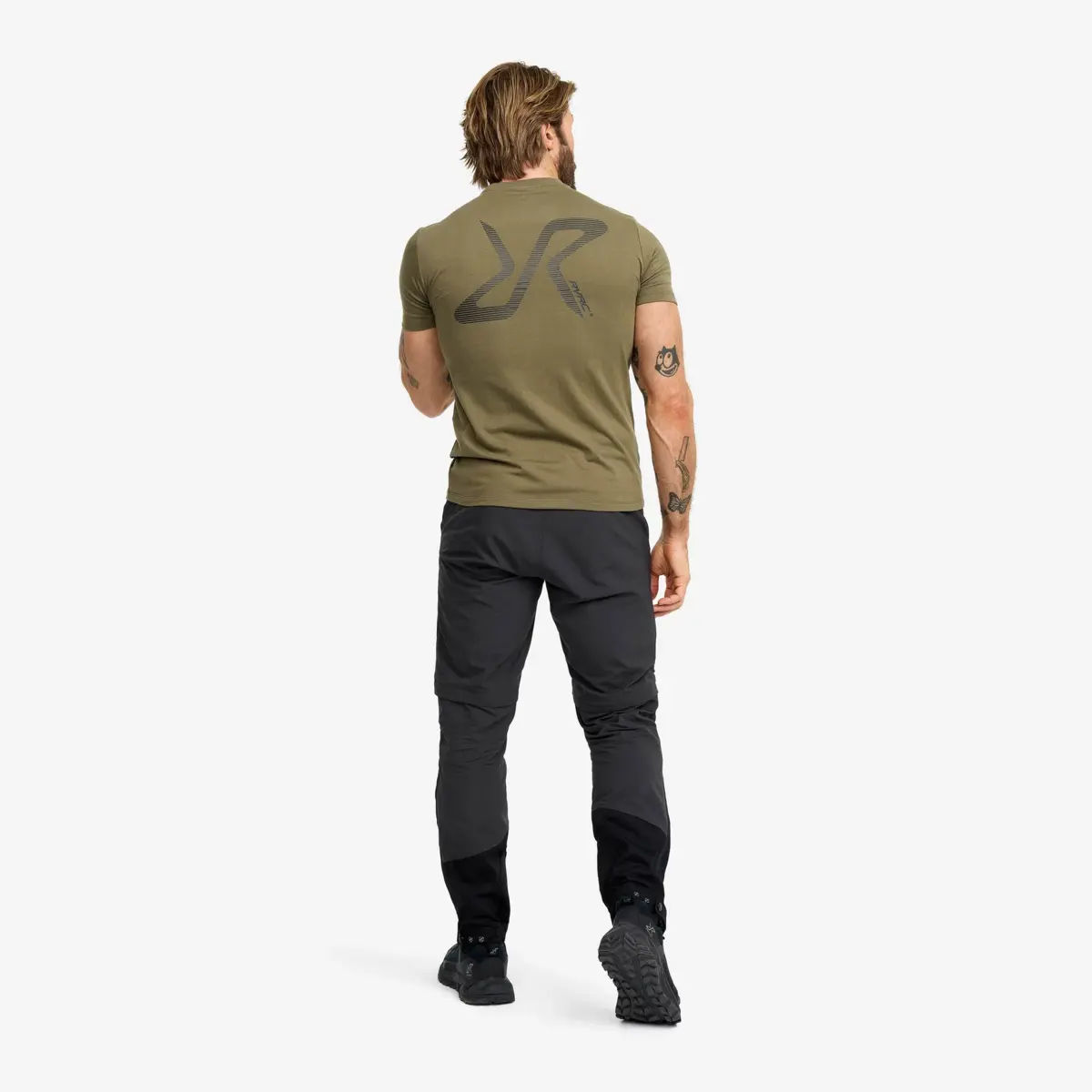 Easy Graphic Logo T-shirt Slim Fit Men Burnt Olive Easy Graphic Logo T-shirt Slim Fit Men Burnt Olive