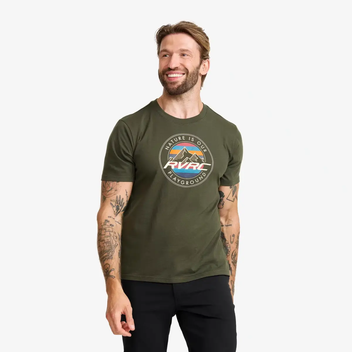 Easy Graphic T-shirt för män Forest Night