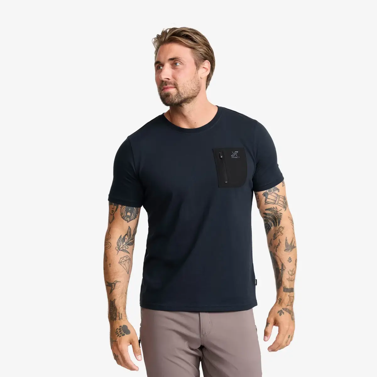 Easy Pocket T-shirt för män, djup marinblå